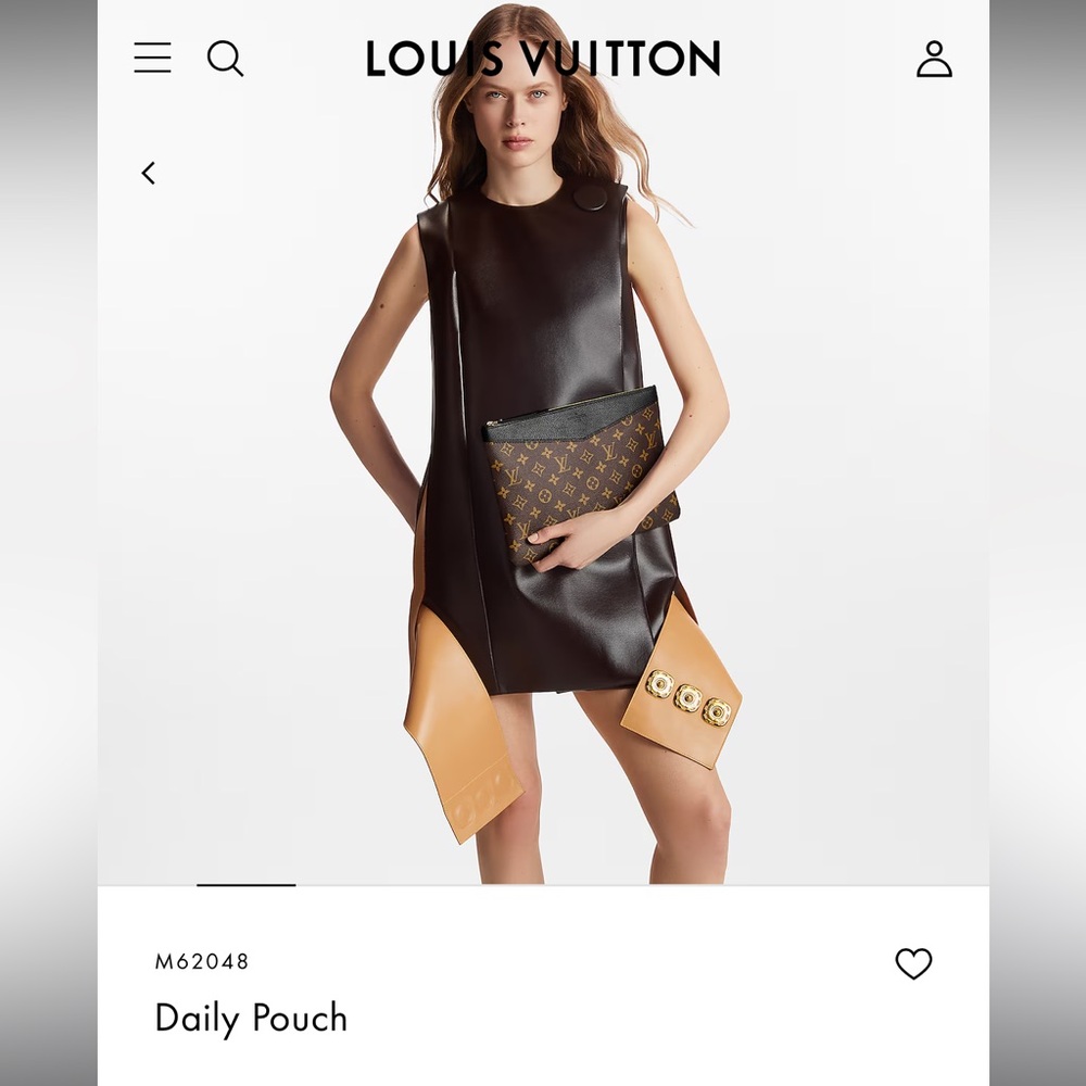 Louis Vuitton Brown and Black Monogram Pouch - Picture 6 of 7
